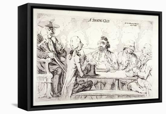 A Smoking Club, House of Commons, London, 1793-James Gillray-Framed Premier Image Canvas