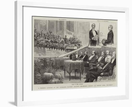 A Smoking Concert of the Strolling Players' Amateur Orchestral Society-null-Framed Giclee Print