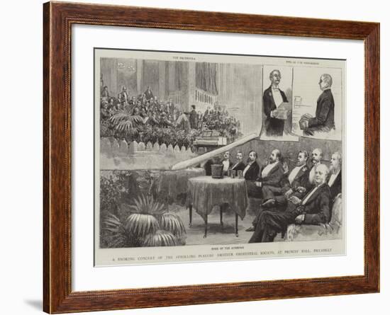 A Smoking Concert of the Strolling Players' Amateur Orchestral Society-null-Framed Giclee Print