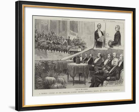 A Smoking Concert of the Strolling Players' Amateur Orchestral Society-null-Framed Giclee Print