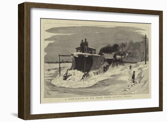 A Snow-Plough on the Grand Trunk Railway, Canada-William Lionel Wyllie-Framed Giclee Print