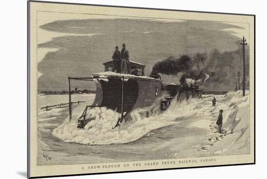 A Snow-Plough on the Grand Trunk Railway, Canada-William Lionel Wyllie-Mounted Giclee Print