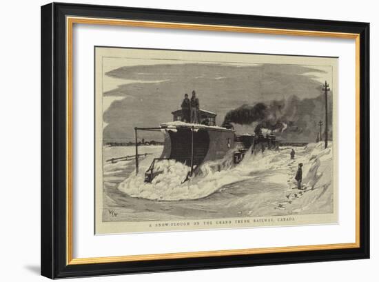 A Snow-Plough on the Grand Trunk Railway, Canada-William Lionel Wyllie-Framed Giclee Print