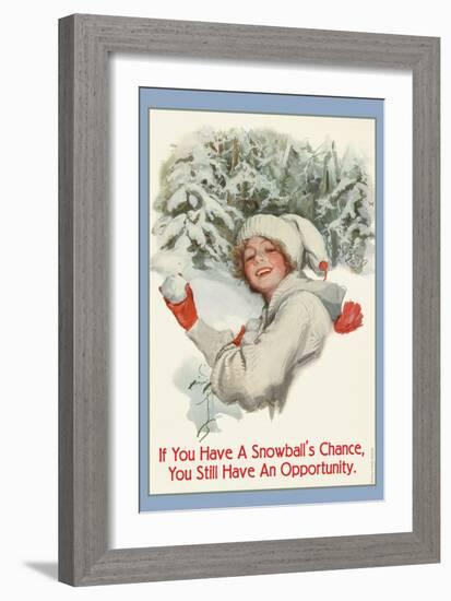 A Snowball's Chance-null-Framed Art Print