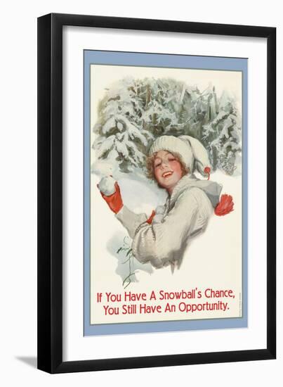 A Snowball's Chance-null-Framed Art Print