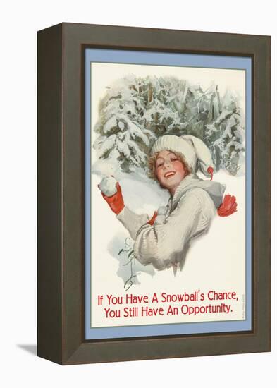 A Snowball's Chance-null-Framed Stretched Canvas