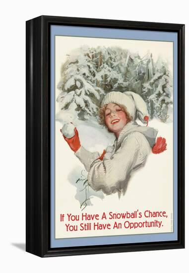 A Snowball's Chance-null-Framed Stretched Canvas