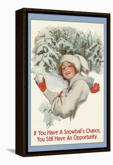 A Snowball's Chance-null-Framed Stretched Canvas