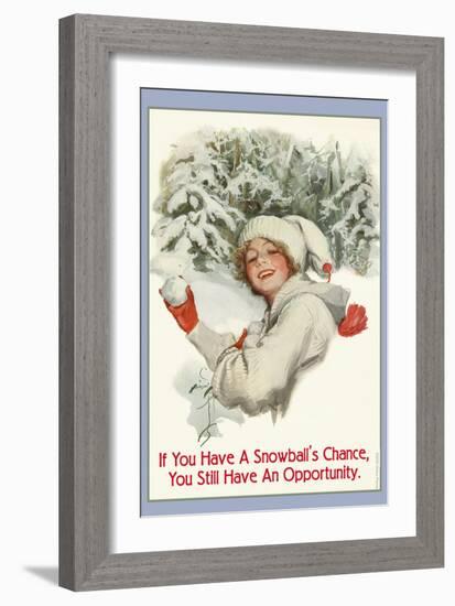 A Snowball's Chance-null-Framed Art Print