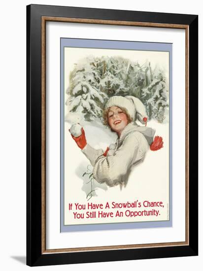 A Snowball's Chance-null-Framed Art Print