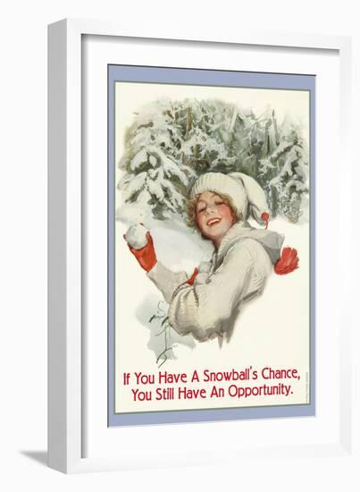 A Snowball's Chance-null-Framed Art Print