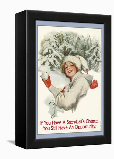 A Snowball's Chance-null-Framed Stretched Canvas