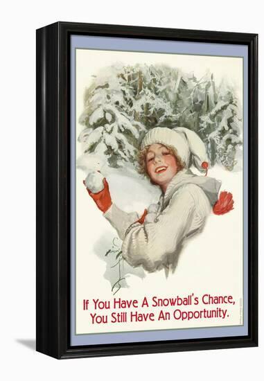 A Snowball's Chance-null-Framed Stretched Canvas