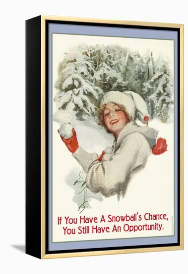 A Snowball's Chance-null-Framed Stretched Canvas