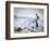 A Snowboarder at the Summit of Mount Affawat in Gulmarg, Kashmir, India-Julian Love-Framed Photographic Print