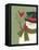 A Snowman with a Cardinal Perched on His Arm-Beverly Johnston-Framed Premier Image Canvas