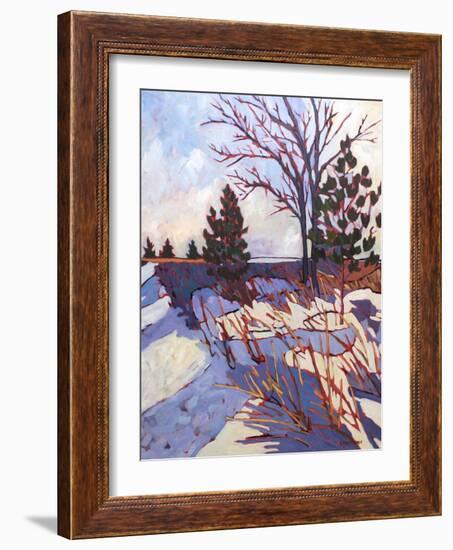 A Snowy Crossing, 2022 (Oil on Canvas)-Catherine J Martzloff-Framed Giclee Print