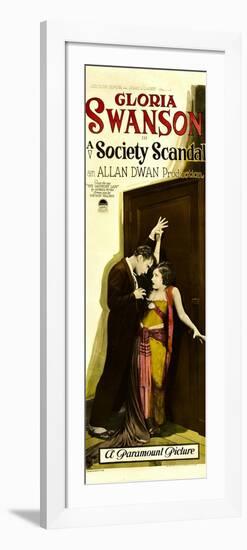 A SOCIETY SCANDAL, from left: Rod La Rocque, Gloria Swanson, 1924.-null-Framed Art Print