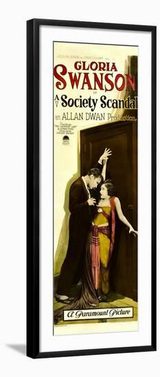 A SOCIETY SCANDAL, from left: Rod La Rocque, Gloria Swanson, 1924.-null-Framed Art Print