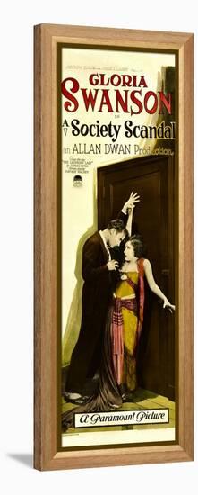 A SOCIETY SCANDAL, from left: Rod La Rocque, Gloria Swanson, 1924.-null-Framed Stretched Canvas