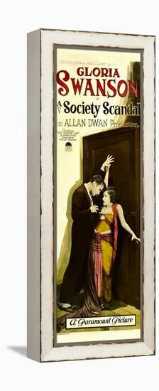 A SOCIETY SCANDAL, from left: Rod La Rocque, Gloria Swanson, 1924.-null-Framed Stretched Canvas