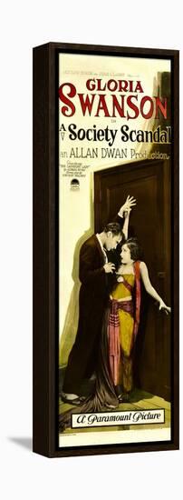 A SOCIETY SCANDAL, from left: Rod La Rocque, Gloria Swanson, 1924.-null-Framed Stretched Canvas
