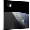 A Solar Eclipses Partially Shades the Earth Below-Stocktrek Images-Mounted Photographic Print