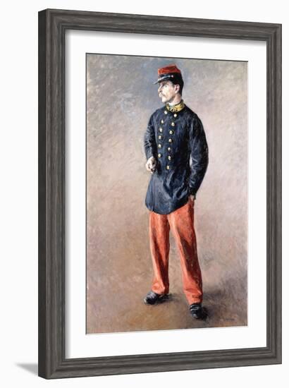 A Soldier, C.1881-Gustave Caillebotte-Framed Giclee Print