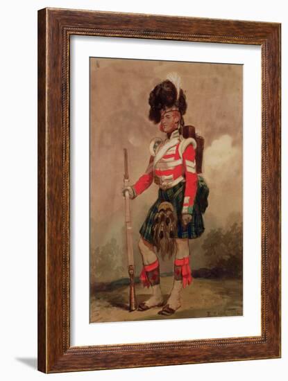 A Soldier of the 79th Highlanders at Chobham Camp in 1853-Eugene Louis Lami-Framed Giclee Print