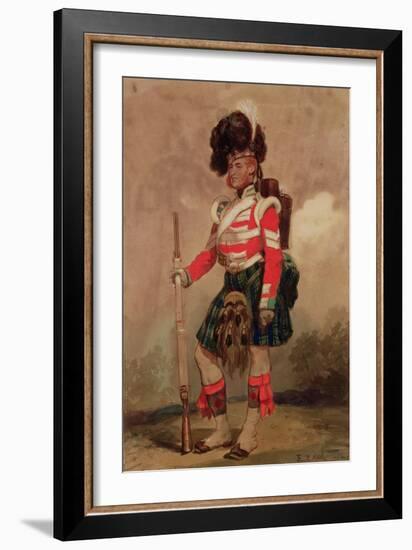 A Soldier of the 79th Highlanders at Chobham Camp in 1853-Eugene Louis Lami-Framed Giclee Print