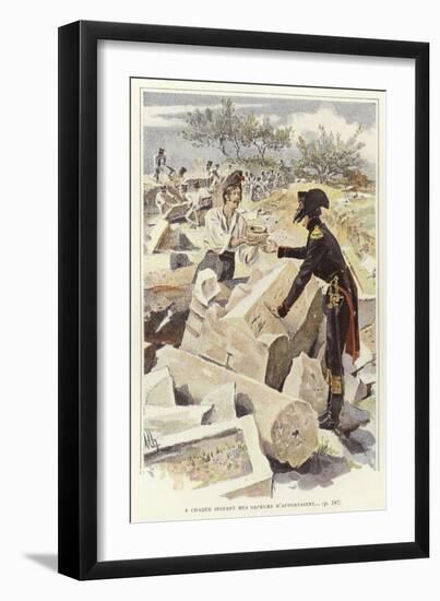 A Soldier Passing a Pot to Another Soldier Among Ruins of Nicopolis-Felicien Baron De Myrbach-rheinfeld-Framed Giclee Print