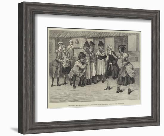 A Soldiers' Theatre at Woolwich, Pantomime at the Artillery Barracks-null-Framed Giclee Print