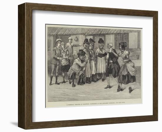 A Soldiers' Theatre at Woolwich, Pantomime at the Artillery Barracks-null-Framed Giclee Print