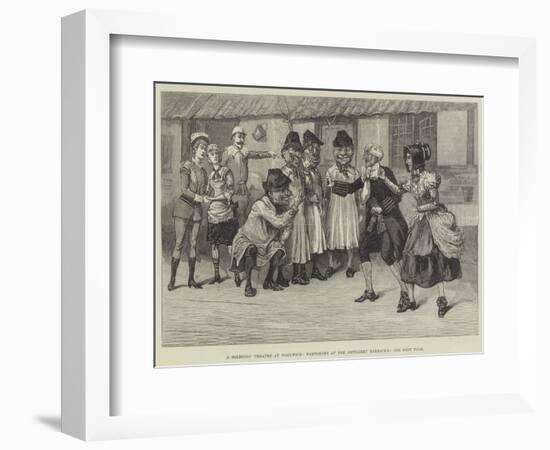 A Soldiers' Theatre at Woolwich, Pantomime at the Artillery Barracks-null-Framed Giclee Print