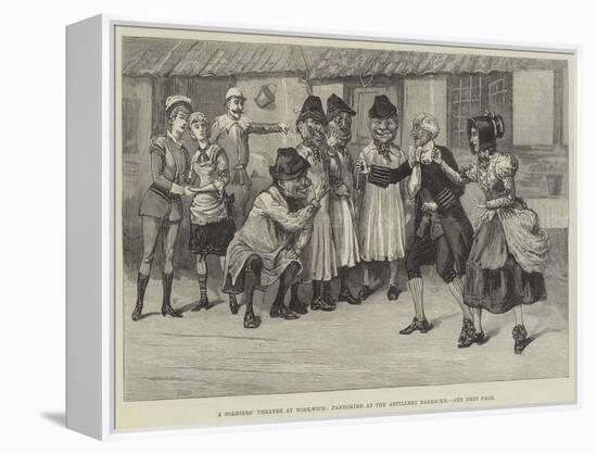 A Soldiers' Theatre at Woolwich, Pantomime at the Artillery Barracks-null-Framed Premier Image Canvas