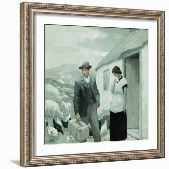 A Son of His Father, (Oil on Canvas)-Newell Convers Wyeth-Framed Giclee Print