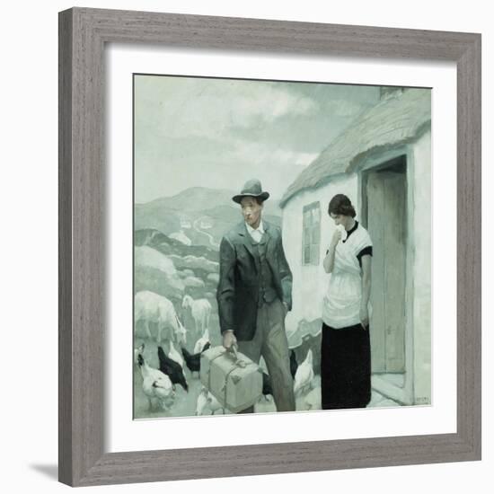 A Son of His Father, (Oil on Canvas)-Newell Convers Wyeth-Framed Giclee Print
