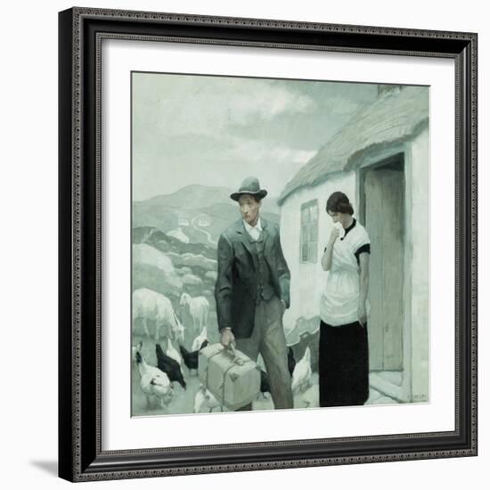 A Son of His Father, (Oil on Canvas)-Newell Convers Wyeth-Framed Giclee Print