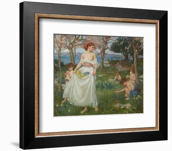 A Song of Springtime-J^W^ Waterhouse-Framed Art Print