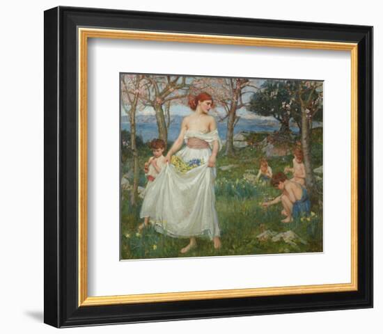 A Song of Springtime-J^W^ Waterhouse-Framed Art Print