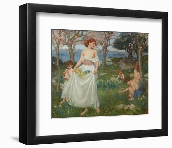 A Song of Springtime-J^W^ Waterhouse-Framed Art Print