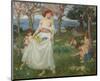 A Song of Springtime-J^W^ Waterhouse-Mounted Art Print