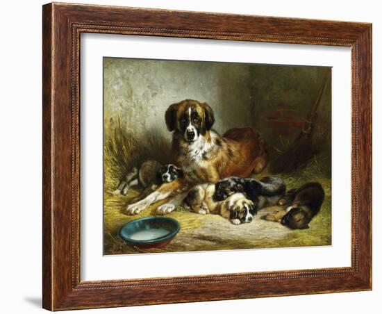 A Soporific Family-Benno Adam-Framed Giclee Print