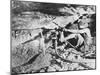 A South African Miner Drives a Drill into Veins of Gold Ore on the South African Rand-null-Mounted Photographic Print