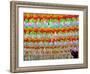 A South Korean Worker Decorates Lanterns to Celebrate Buddha's Upcoming Birthday-null-Framed Photographic Print