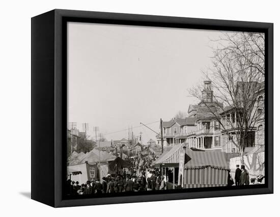 A Southern Street Fair, Vicksburg, Miss.-null-Framed Stretched Canvas