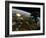 A Space Station Orbits a Terrestrial Planet That Has Been Hit by an Asteroid-Stocktrek Images-Framed Photographic Print