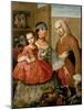 A Spaniard, His Mexican Indian Wife and Child, from a Series on Mixed Race Marriages in Mexico-Miguel Cabrera-Mounted Giclee Print