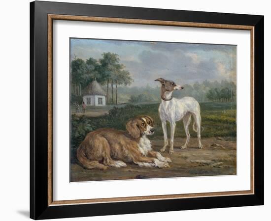 A Spaniel and a Greyhound-Jan Dasveldt-Framed Art Print