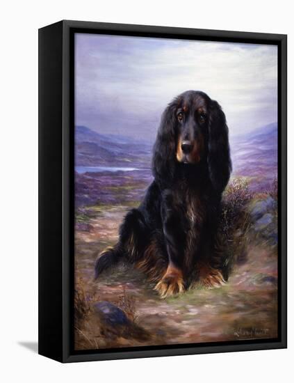 A Spaniel in the Highlands-Lilian Cheviot-Framed Premier Image Canvas